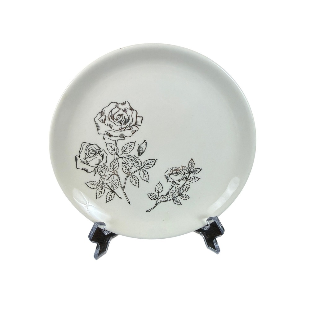 VTG SCIO Golden Rose 1970s MCM Classic‎ Rose 7 1/4" Salad Plate